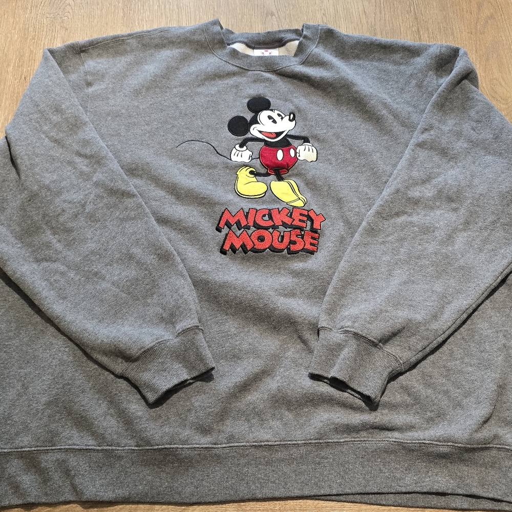 The Disney Store Mickey Mouse Crewneck Sweatshirt Vintage Y2K Sz XL